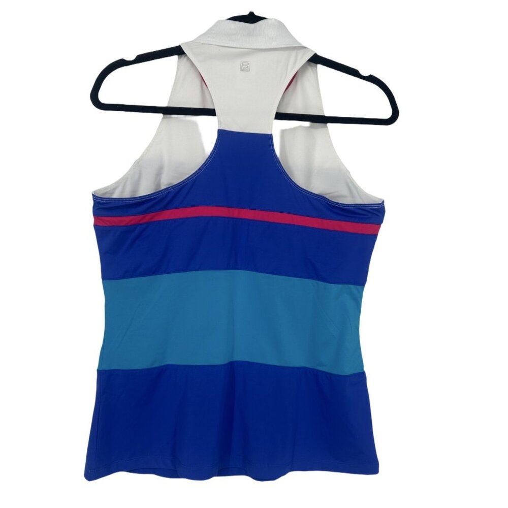 Fila Sleeveless Golf Polo Tank Built-in Bra Colorblock M - Picture 5 of 8